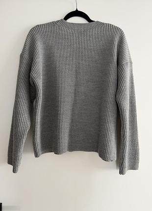 Сірий oversize светр, one size 2