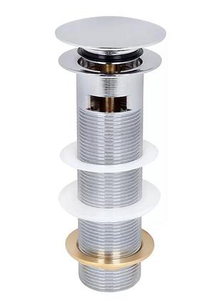 Донный клапан ital hf1003-y150, автомат, с переливом, ø62мм, 1 1/4", латунь, хром