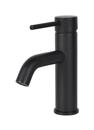 Смеситель для умывальника wezer eko1c-01-black нержавеющая сталь