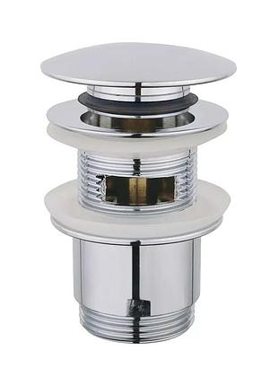 Whr-101y донный клапан 1 1/4 chrome wezer с переливом, сплав (блистер) стерео50/1ook
