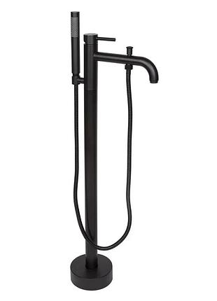 Напольный смеситель для ванны wezer eko19a-01-black, нержавеющая сталь, черный