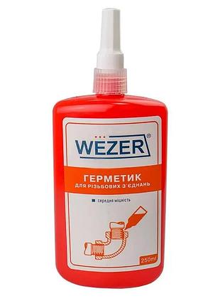 Анаэробный гель-герметик wezer 250 мл для резьбовых соединений