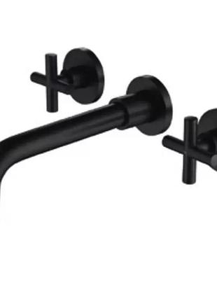 Смеситель для умывальника wezer val10-10-black, нержавеющая сталь, черный