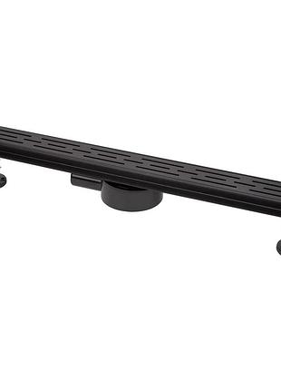Душовий трап ital it03-ft01/700b, 700 мм, нержавіюча сталь, чорний