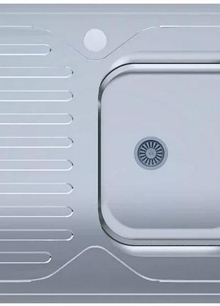 Мийка нерж.ua 6080-r товщ-0.4mm, р-р-600*800*140mm polish (накладна) {20}
