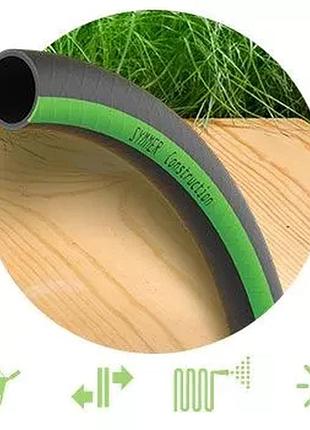Шланг construction ø 3/4" 50м, 4х сл. (чорний із зеленою смугою) (кратно 50м) {50}