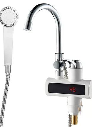 Проточный водонагреватель wezer sdr-b15st ванна с датчиком темп.