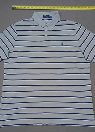 Плечі 48 см polo  ralph lauren  size  xl   сіро синя смужка  поло classic  fit