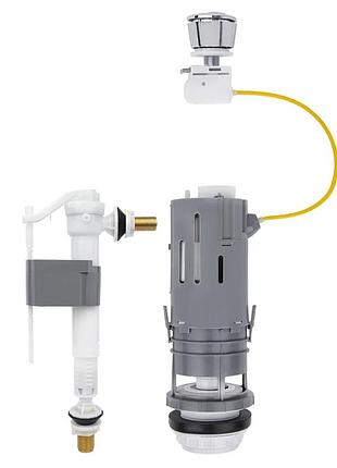 Sa 2706b комплект сливного/наполняющего 2 кноп. механизм + 1/2" -3/8" стерео-12/1ook