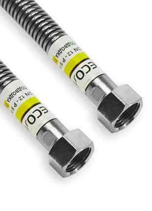 Нержавеющий шланг для газа eco-flex газ/стандарт 80 см гайка-гайка 1/2"