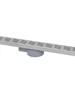 It03-ft11/600 ital душовий трап 600 мм, поворот. 360, комбін.затвор, brushed nickel (блістер) {5/1}