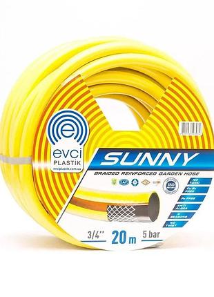 Шланг для полива evci plastik sunny пвх ø 1", трехслойный, армированный, бухта 30 м