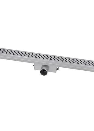It02-ft09/500 ital душовий трап 500 мм, комбінований гідрозатвор, brushed nickel (блістер) {5/1}