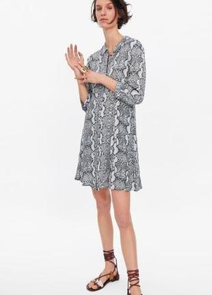Віскоза сукня з пітоновим принтом zara