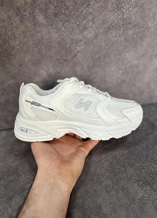 Кросівки кроси літнє взуття new balance 530, білі кроссівки сітка унісекс жіночі чоловічі підросткові 36-41 білі