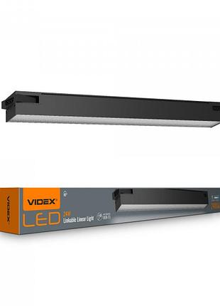 Светильник светодиодный лінійний магістральний videx bnl02 24w 0.6м 5000k 220v black