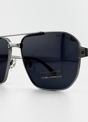 Чоловічі сонцезахисні окуляри авіатори marc john mj0845 col.42-p8 polarized з поляризацією, чорні