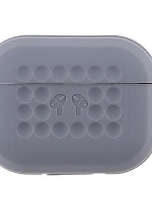 Футляр з карабіном fashion silicone case airpods pro 2 grey (35266_3345628)