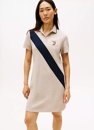 Женское платье-поло tommy hilfiger с логотипом