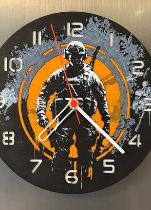 Настенные часы call of duty - 3d-печатанный тактический декор для геймеров