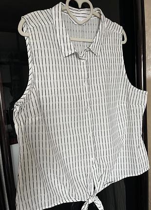 Бавовняна блуза сорочка без рукавів primark