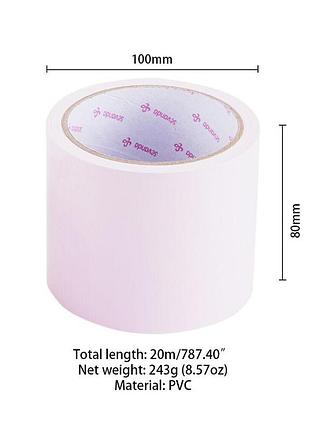 Скотч для бондажа lockink sevanda electrostatic tape, бледно-розовая, 16 м sexstyle 2