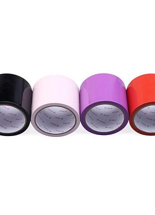 Скотч для бондажа lockink sevanda electrostatic tape, бледно-розовая, 16 м sexstyle 4