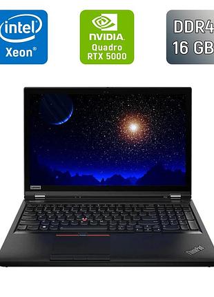 Мобільна робоча станція lenovo thinkpad p53 / 15.6" (1920x1080) ips / intel xeon e-2276m (6 (12) ядер по 2.8 - 4.7 ghz) / 16 gb