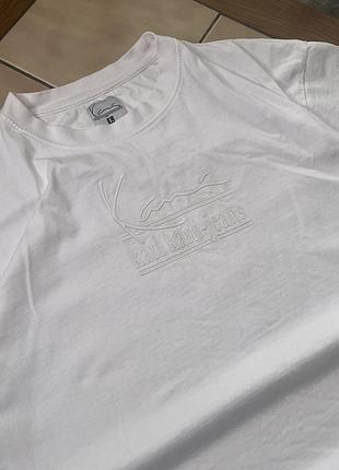 Мужская футболка karl kani l-xl streetwear oversize белая базовая новые коллекции оригинал большой логотип big logo идеал