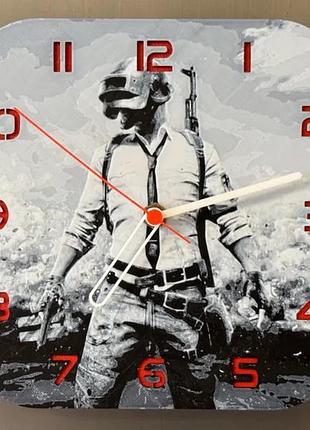 Настінний годинник pubg (playerunknown's battlegrounds) 3d-друк, квадратний, 170 мм