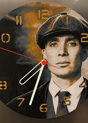 Настінний годинник томас шелбі "гострі картузи" (peaky blinders) 3d-друк, 170 мм