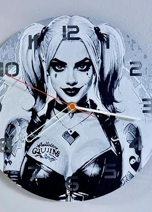 Настенные 3d-часы "харли квинн" (harley quinn) - стильный декор для фанатов комиксов, 245 мм