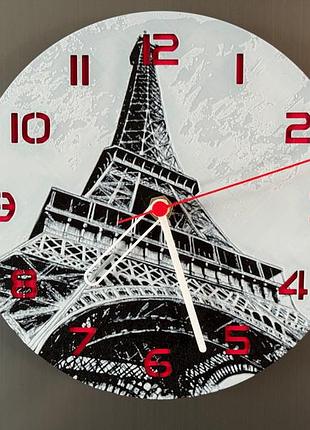 Настенные часы "эйфелева башня" 3d печать 170 мм, оригинальные настенные часы