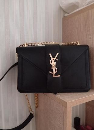 Черная сумка yves saint laurent