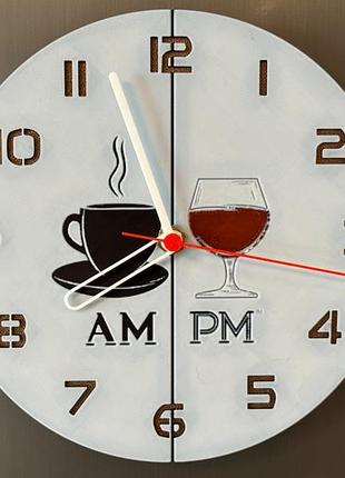 Настінний годинник "am/pm" — ритм твого дня 3d друк 170 мм