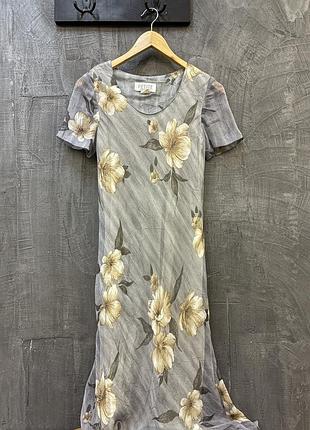 Вінтажна квіткова міді сукня  petite sophisticate floral dress vintage