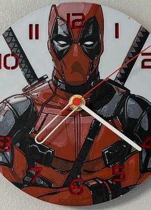 Настенные часы "deadpool" 3d печать 245 мм, декоративные часы на стену