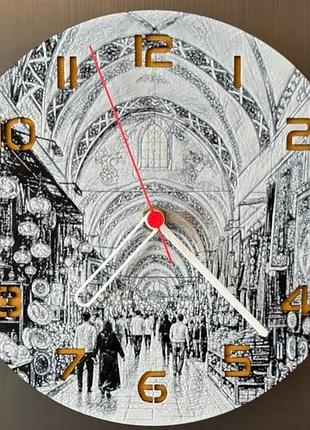 Настінний годинник «східний ринок. стамбул» 245 мм, дизайнерський 3d-друк