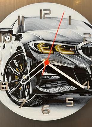 Настенные часы bmw m-performance - 3d печать, подарок автолюбителю, 170 мм)