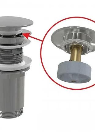 A392c донный клапан 1 1/4" с переливом chrome alca