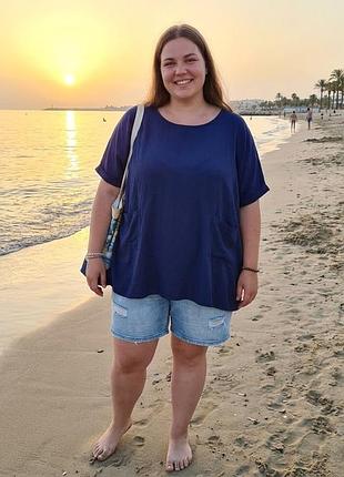 Пляжная туника, футболка plus size 5xl
