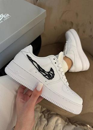 Стильные женские кроссовки nike air force 1 low molten metal black