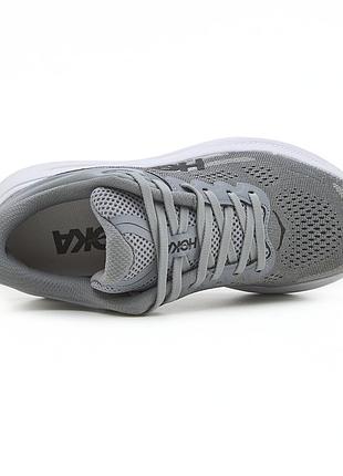 Hoka bondi 9 grey white 2