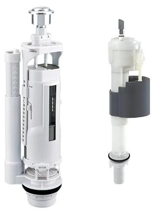 Sa 2214 pn комплект сливного/наполняющего 2 кноп. механизм нижнее 1/2" подключение пластик8612/1ook