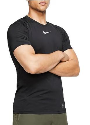 Компрессионная спортивная футболка nike men's pro compression tee black