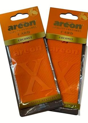 Освежитель силиконовый лист - "areon" - card лист - coconut (кокос) (30шт/уп)