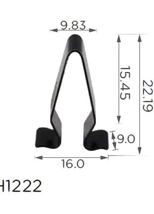 Скоба h1222 в=22 д=15.5 ш=9 багажника mercedes, vw, audi, seat, skoda (4a0867276)( уп. 100 шт.)