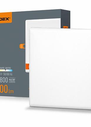 Led светильник безрамочный квадратный videx 33w 4100k