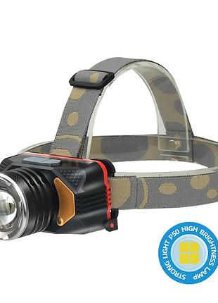 Ліхтарик налобний x-balong bl-w8828-p50, 3 режима, led+cob, акб, usb