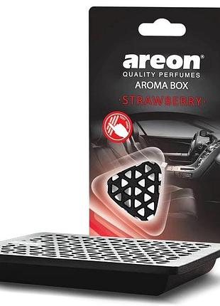Освежитель мыльница 70gr "areon" - арома box сухой клубника (конц.1: 30лист.) (6шт/уп)